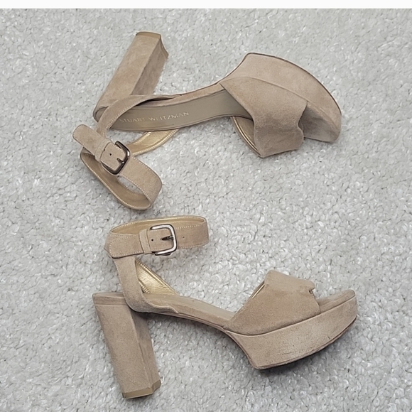 STUART WEITZMAN Real Deal suede platforms Size 8.5 - Picture 8 of 16